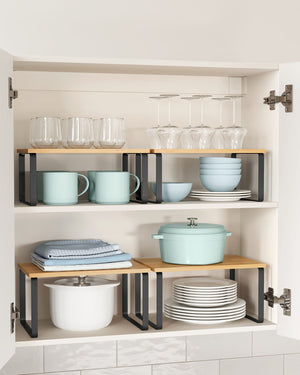 Scaffali da cucina industriali VALORA - Rovere e nero x2 - KCS02NB