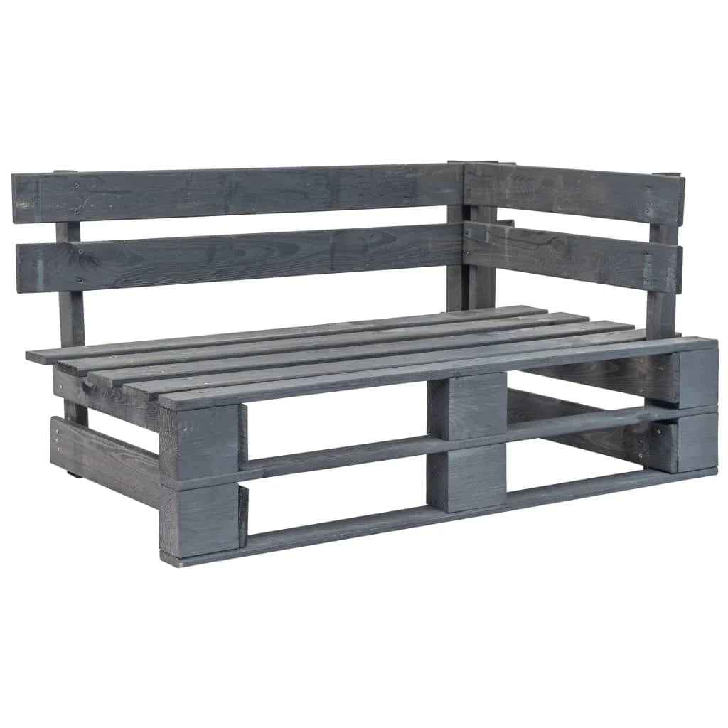 Set di mobili da giardino mobili da esterno in pallet 4 pezzi con cuscini in pino impregnato grigio 02_0018397
