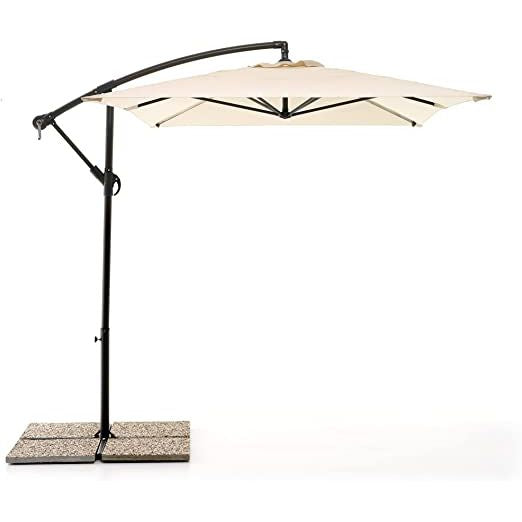 OMBRELLONE A BRACCIO RETRATTILE QUADRATO 3X2MT DI COLORE ANTRACITE, TELO DI  ECR