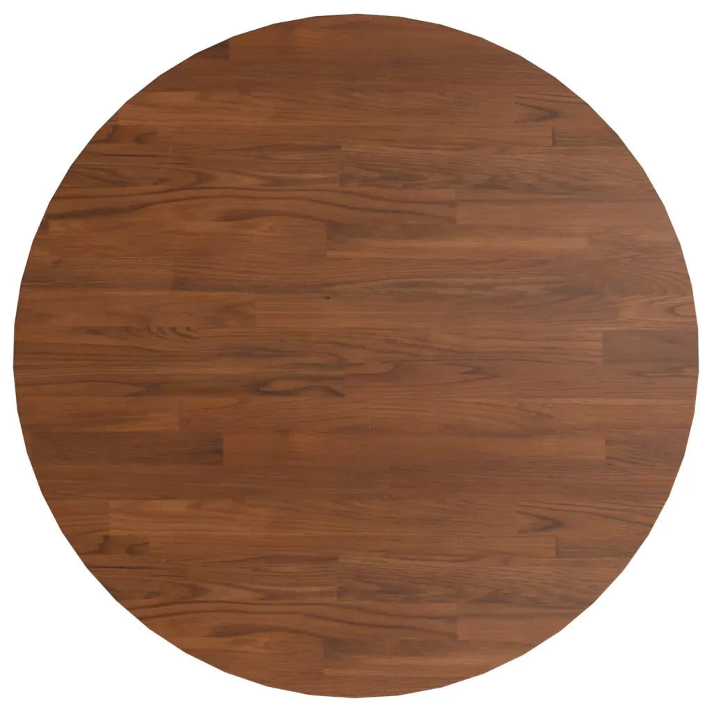 Piano Tavolo | Superficie Tavolo | Piano Scrivania Rotondo Marrone Scuro ?50x1,5 cm Rovere Trattato