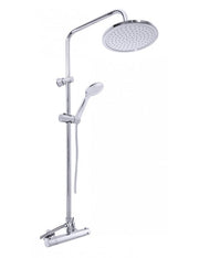 Colonna doccia termostatica a parete in cromo con doccetta H. 109 cm