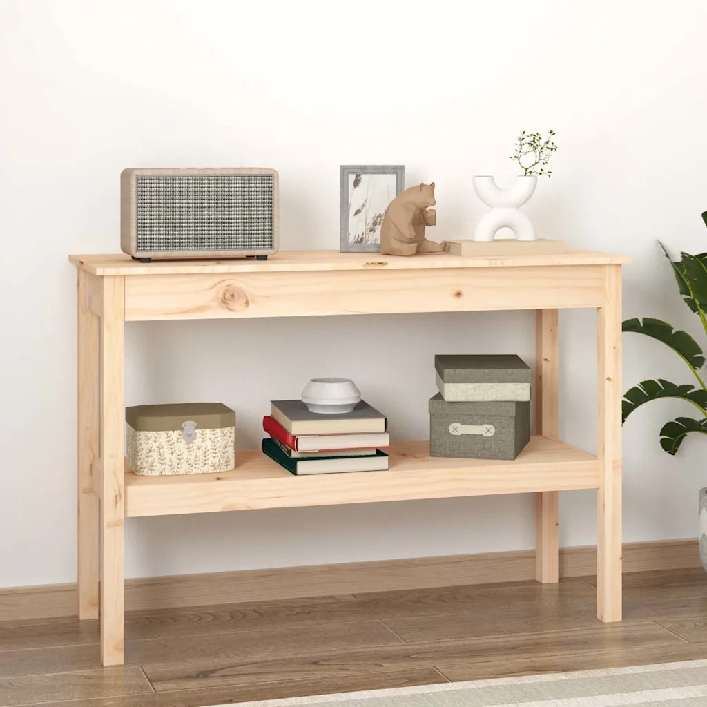 Tavolo Consolle 110x40x75 cm in Legno Massello di Pino
