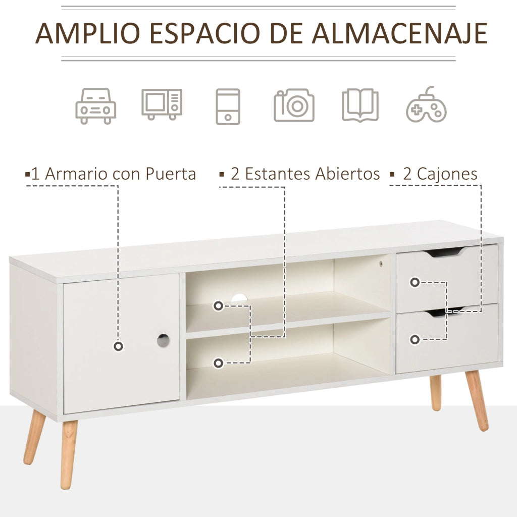 Mobile TV per Televisioni 50' ¨C Minimal ¨C Bianco 120x28x44 cm