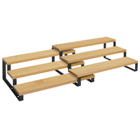 Valora PORTA SPEZIE Mensole da cucina in bambù e acciaio salvaspazio x2