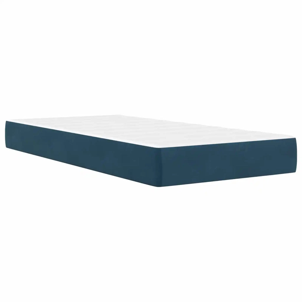 Struttura letto con materasso-Giroletto Blu 80 x 200 cm Velluto 129858
