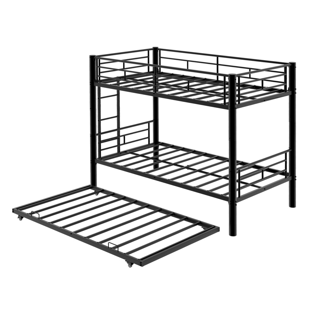 LETTO A CASTELLO 196x103x156 cm Ferro Nero convertibile in due letti