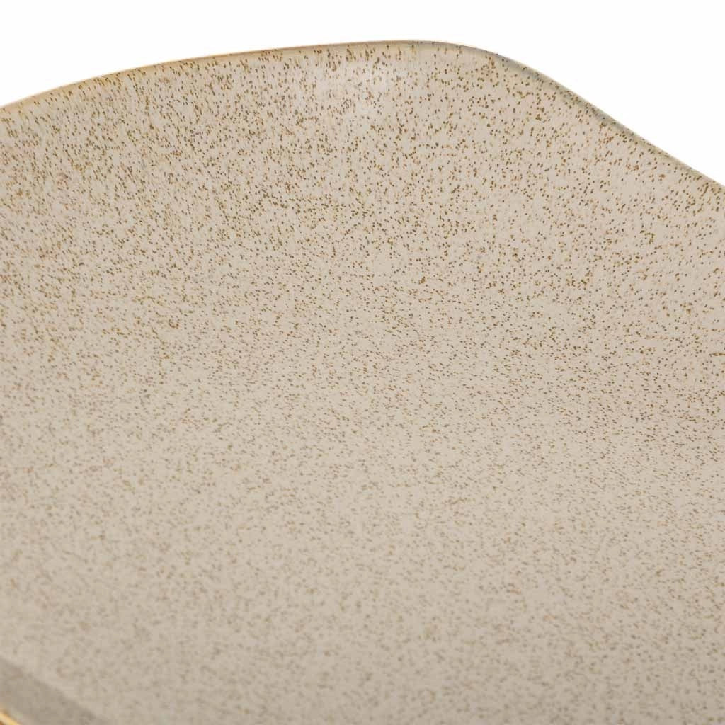 Centrotavola in ceramica dorata 38x26,5x5,5h