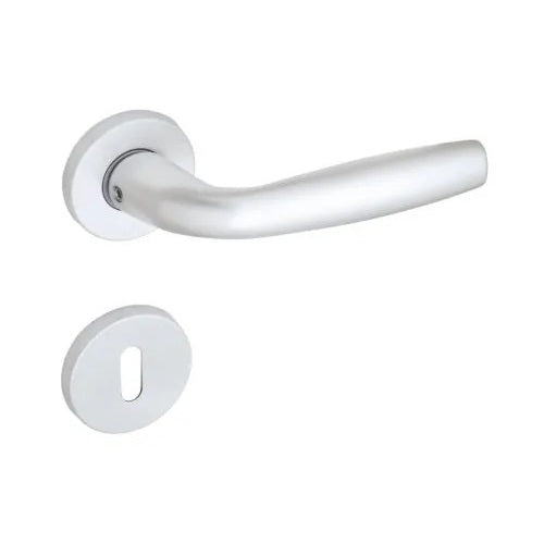 MANIGLIA MIL. ALL CON ROSETTA PATENT A. SATINATO