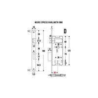 SERRATURA PATENT FT.20 DIST.70 ENT.50 CROMO SATINA