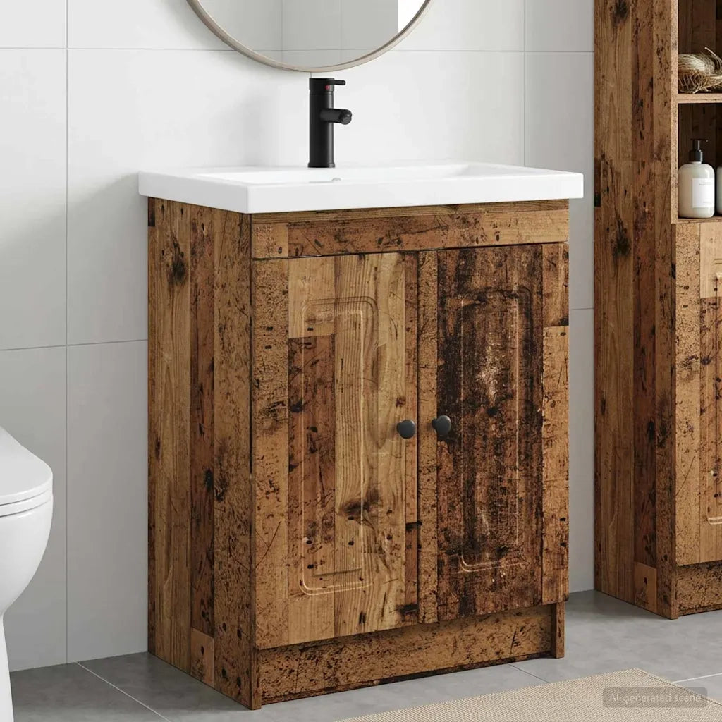 Set di mobili per il bagno Legno antico 78,5 x 37,5 x 81 cm 3404182