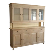 Cristalliera 4 porte legno shabby avorio patinato 196x43x208h - Mobili 2G