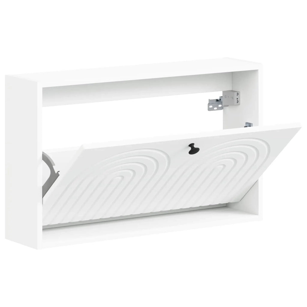 Mobiletto per Scarpe da Muro ALKMAAR 71 x 17 x 43 cm Bianco 896185