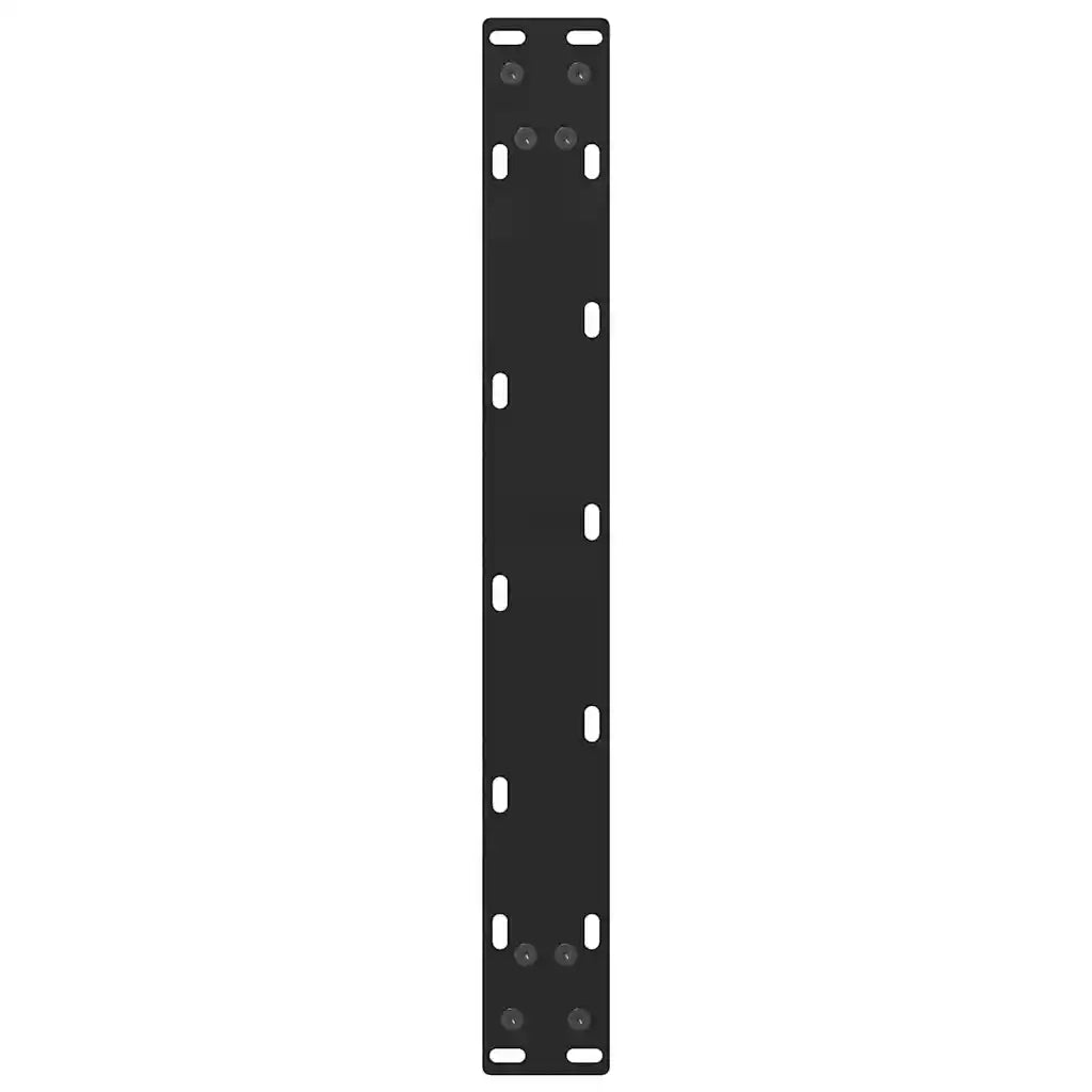 Gambe per Tavolino da Caff¨¨ Nere 2 pz-Set di 2 Gamba per Tavolo 60x(42-43) cm Acciaio