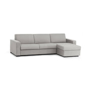Allegria, Divano Letto con Penisola Sfoderabile Made in Italy, 260x95 cm Grigio