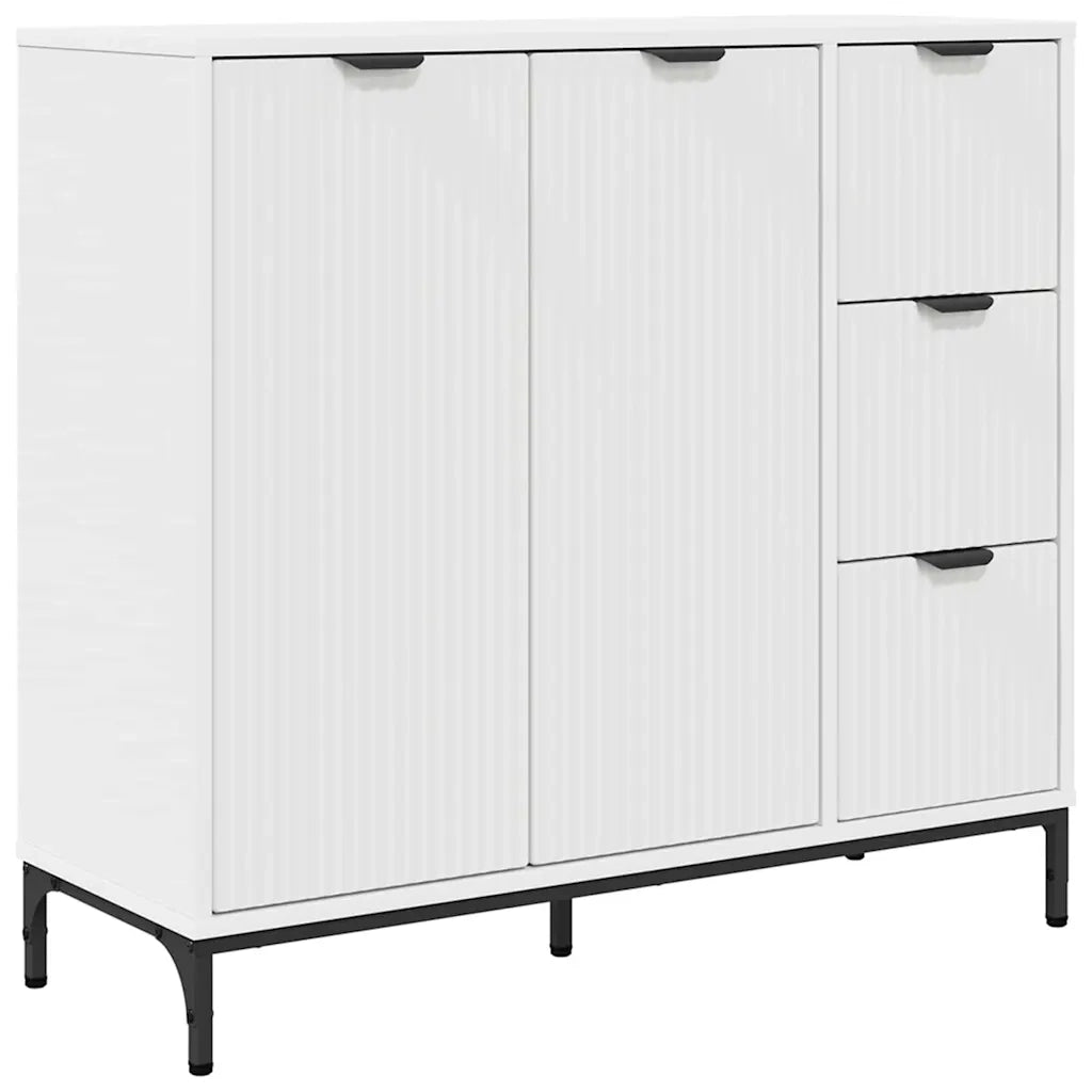 Credenza | Madia | Buffet da pranzo | Armadio da pranzo Bianco 89,5 x 33 x 82 cm Legno multistrato
