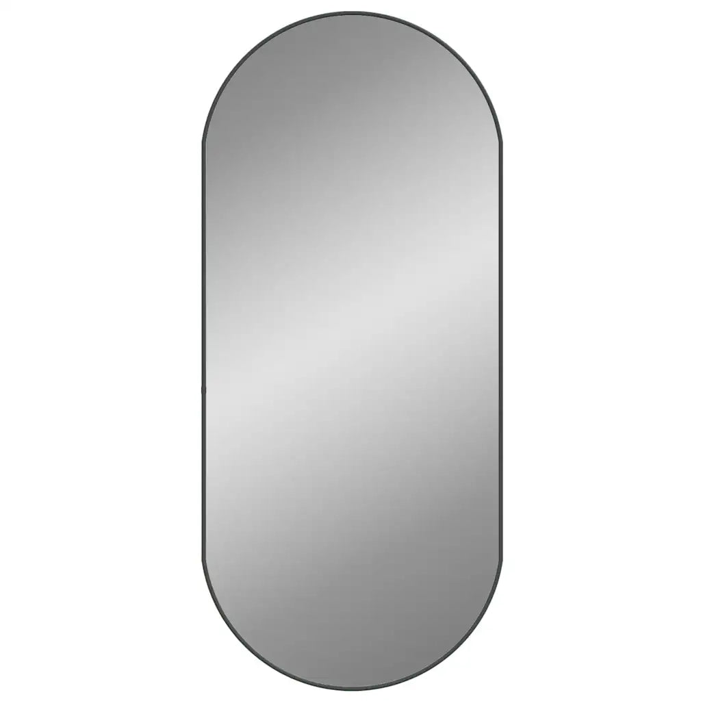 Specchio da Parete-Specchio a muro Nero 100x45 cm Ovale