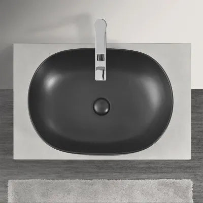 Mensolone bagno 80 cm grigio chiaro per lavabo da appoggio Master