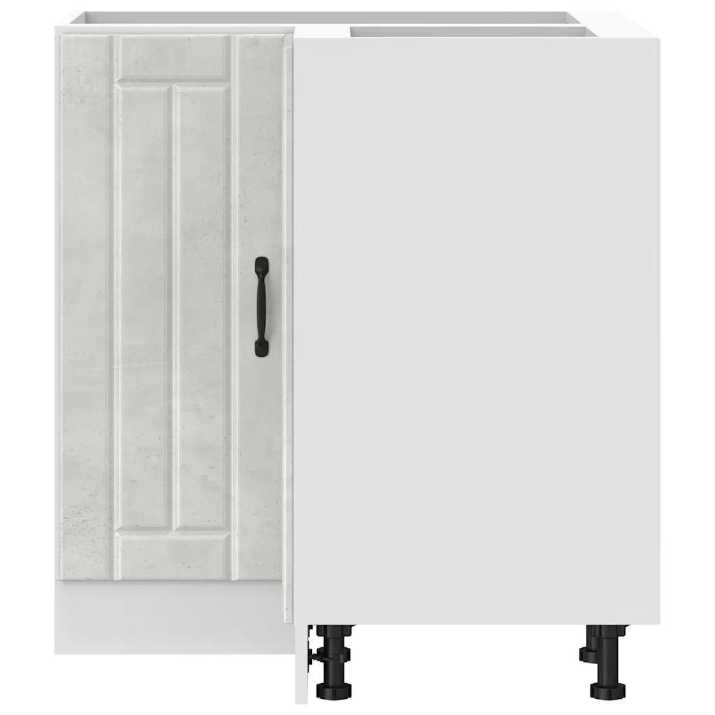 vidaXL Mobile Base ad Angolo Cucina Lucca Grigio Cemento in Truciolato
