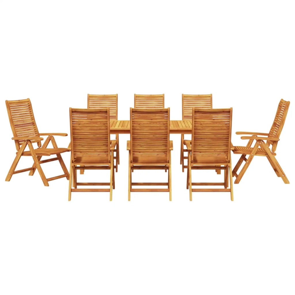 Set da Pranzo per Giardino 9 pcs Marrone 3375629