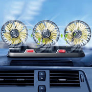 Ventilatore auto 12 V - 360° girevole - due velocità regolabili - box aromaterapia - targa auto - camper - camion - SUV