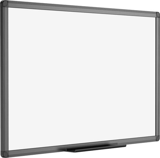 Tavolo di Apprendimento Bianco 120 x 90 cm - Magnetico - Cornice in Alluminio Nero
