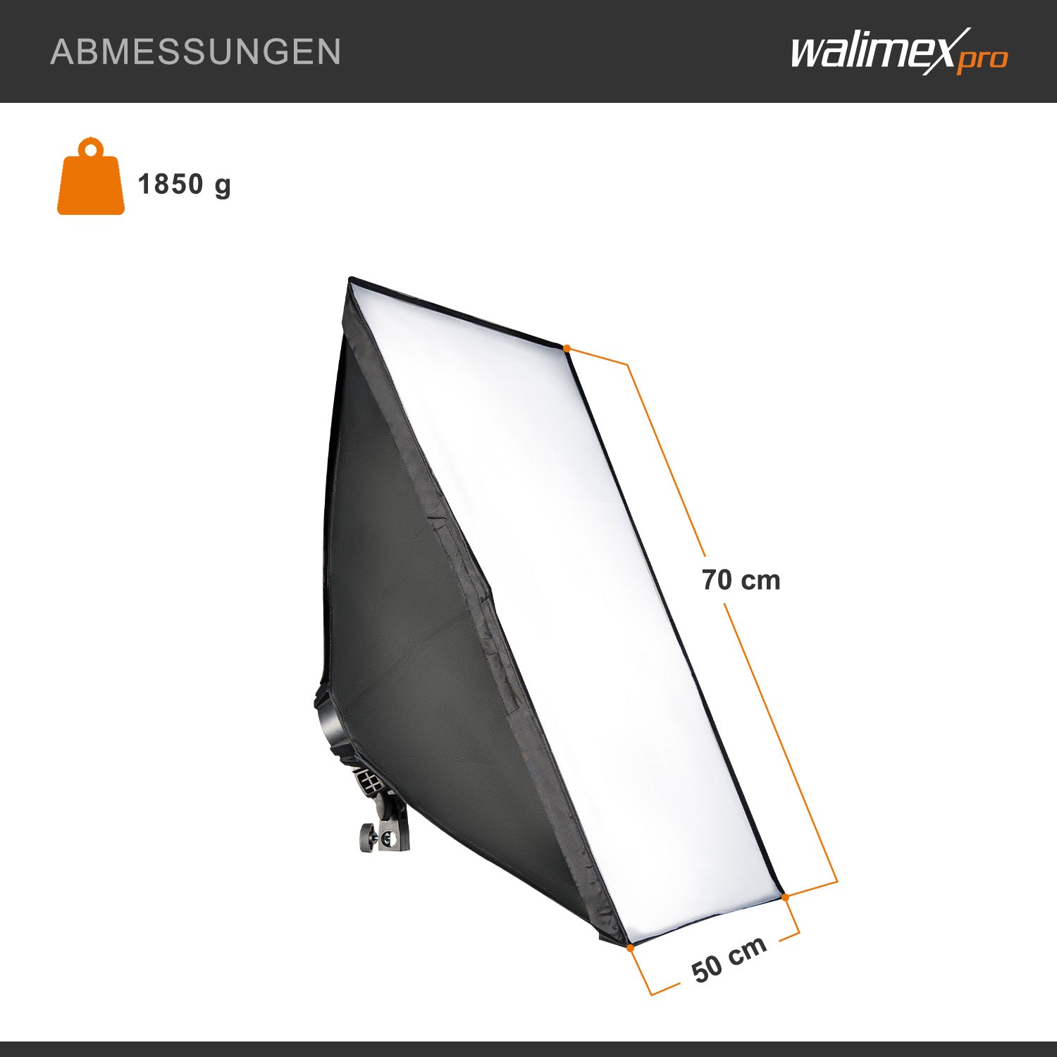 Set Softbox 50x70cm con 4 LED 35W, inclinazione di 135°, con diffusore, per illuminazione studio fotografico