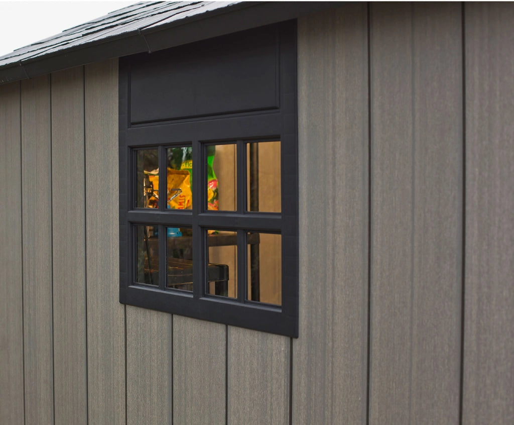 Casetta da Giardino 229x287x242 cm Keter Oakland 759 Duotech Effetto Legno Spazzolato Grigio