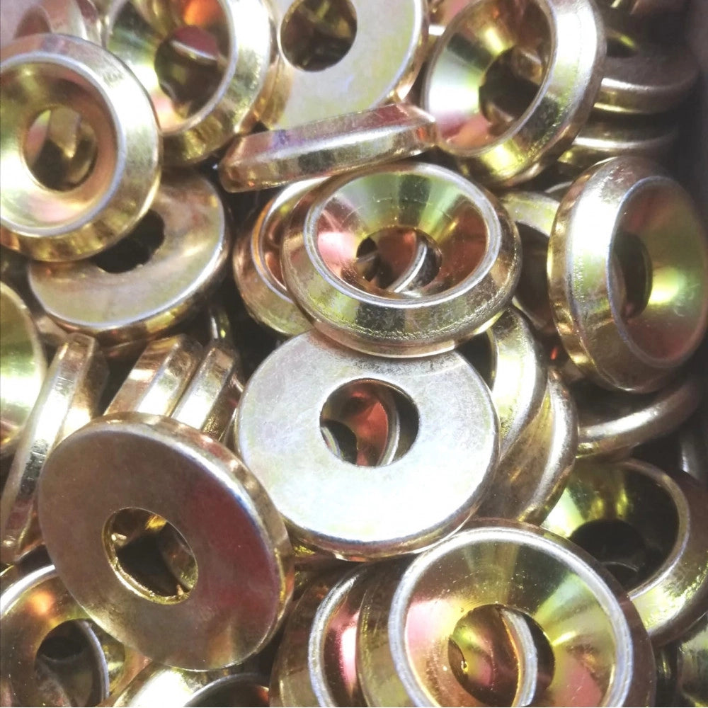 Rondella 6mm conica sottovite in acciaio tropicalizzato per viti - 10pz