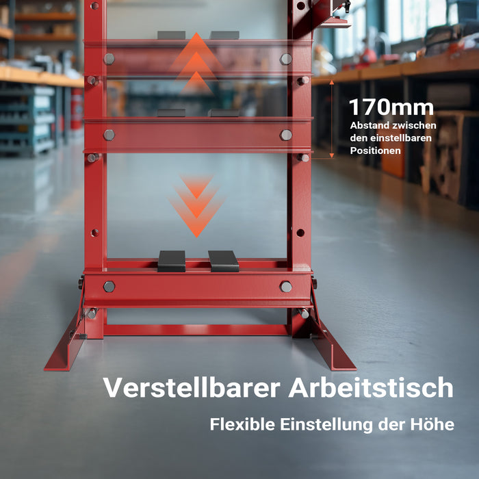 Pressa idraulica da officina 12t Pressa professionale a telaio per cuscinetti con manometro