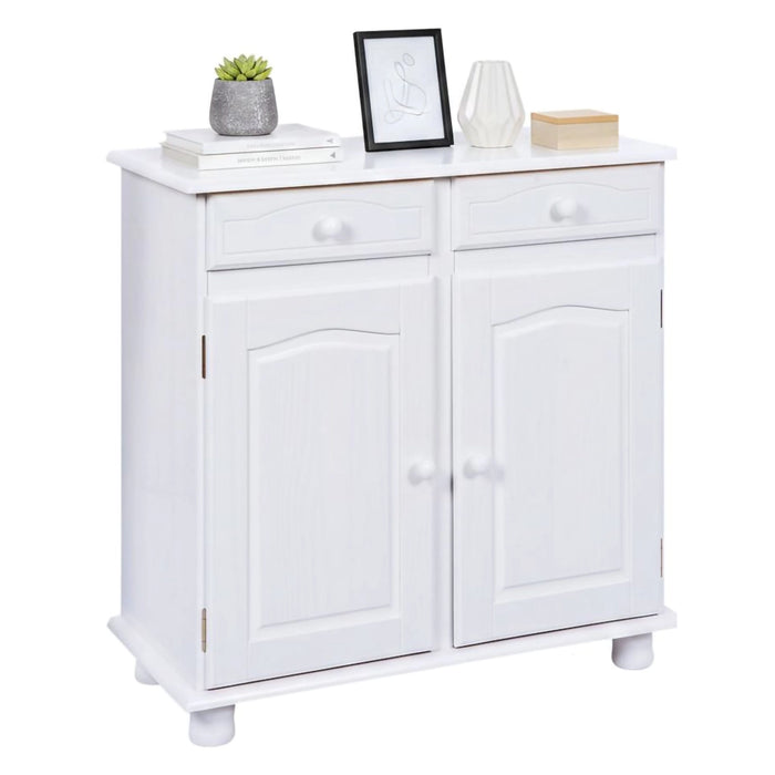 Madia Pallare, Credenza 2 Cassetti, 88x43x87h cm Bianco