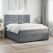 Letto box spring con materasso Grigio Scuro 180 x 200 cm 3454662