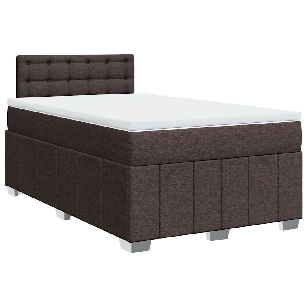 Giroletto a Molle con Materasso Marrone Scuro 120x190cm Tessuto 3287024