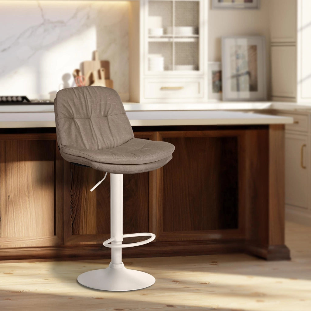 Barhocker Laurel Stoff weiЯ