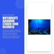 Decorazione acquario adesiva impermeabile - Decorazione autoadesiva realistica - PVC di alta qualità - Aggiunta moderna per acquario - Decorazione perfetta per animali acquatici - Decorazione acquario