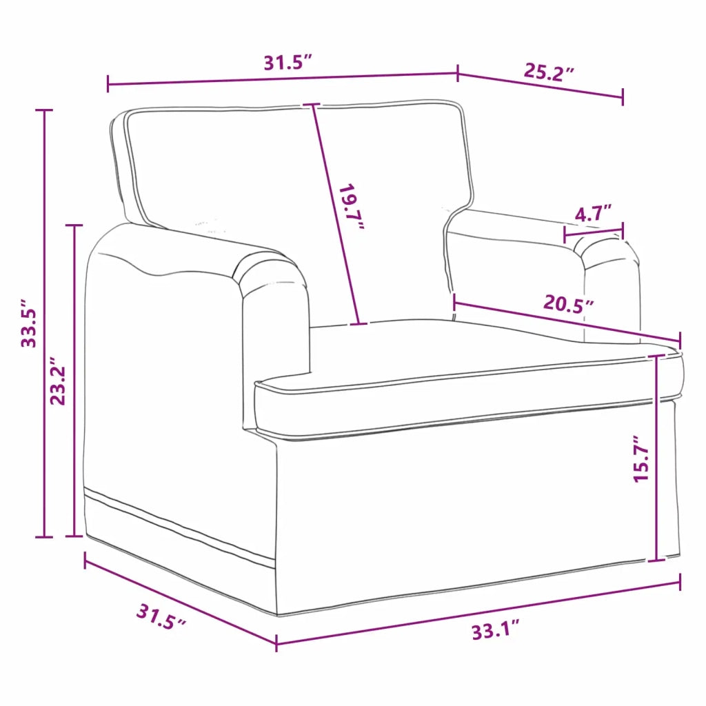 Divano | Divano da soggiorno | Sofa Grigio scuro 84 x 80 x 85 cm Tessuto