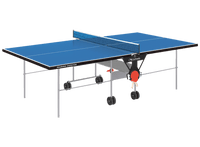Tavolo da Pin Pong con Piano Blu e Ruote per Esterno Garlando Training Outdoor