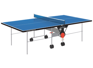 Tavolo da Pin Pong con Piano Blu e Ruote per Esterno Garlando Training Outdoor