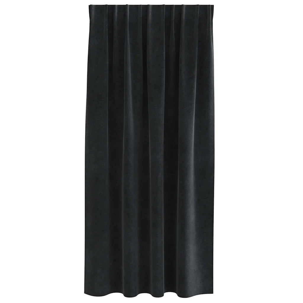 Tende oscuranti 2 pcs Nero 140 x 175 cm Velluto 4107169