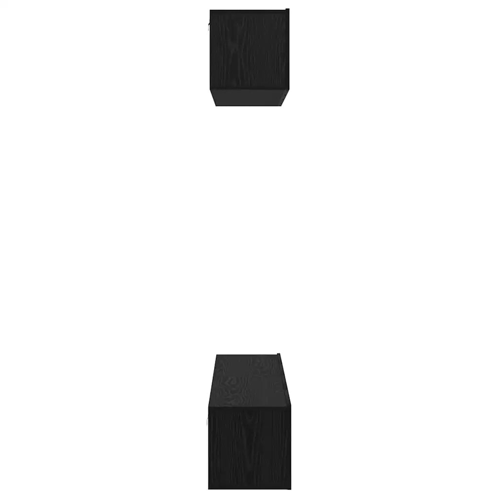 Set mobile TV 4 pcs Rovere Nero Legno multistrato 3393361
