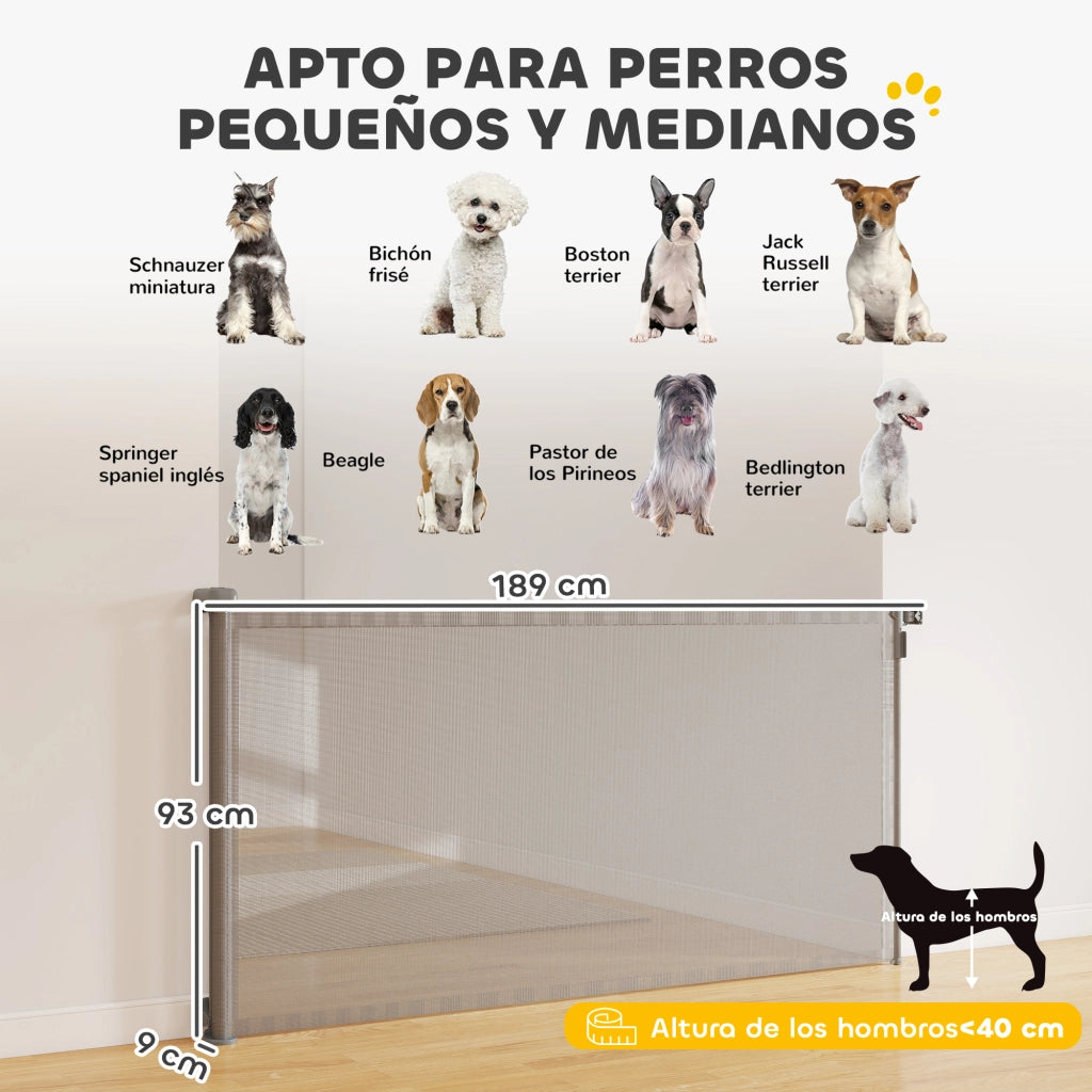 Barriera Retrattile per Cani ¨C zephmum ¨C Grigio 180 cm