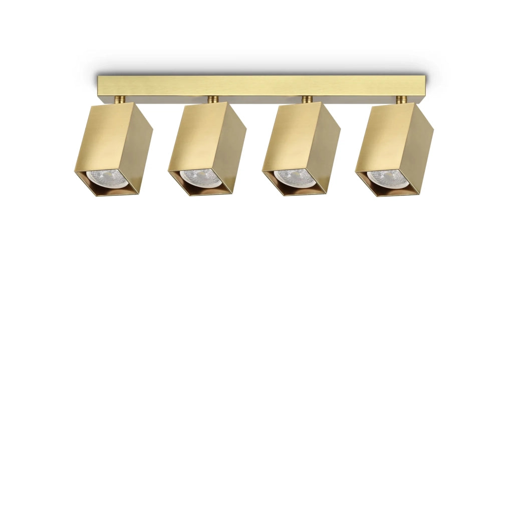 Plafoniera Dynamite 4 Luci Gu10 Ottone