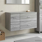 Set di mobili per il bagno 2 pz Sonoma grigio 3404021