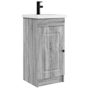 Mobile da bagno con lavabo Sonoma grigio 42 x 40 x 84,5 cm