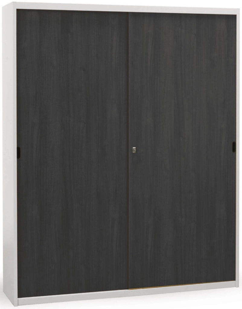 Armadio metallico per ufficio con ante scorrevoli in melaminico cm. 150x45x200h