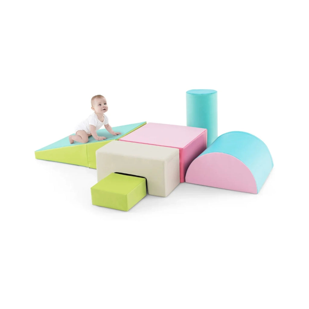 Set di 6 blocchi didattici in schiuma 60 x 40 x 20 cm facili da pulire atmosfera accogliente PU verde 20_0018470