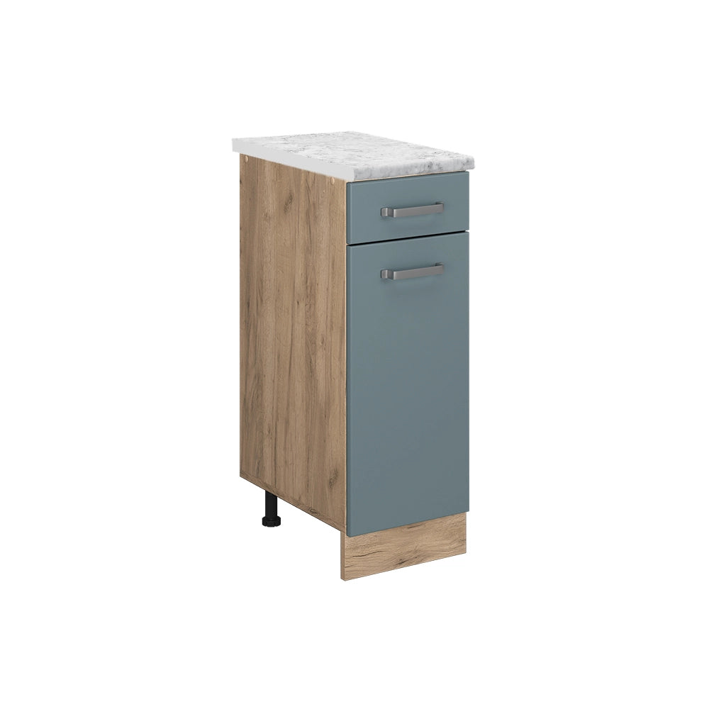 Vicco Mobiletto base per cucina Grigio-blu 30 cm PL Marmo