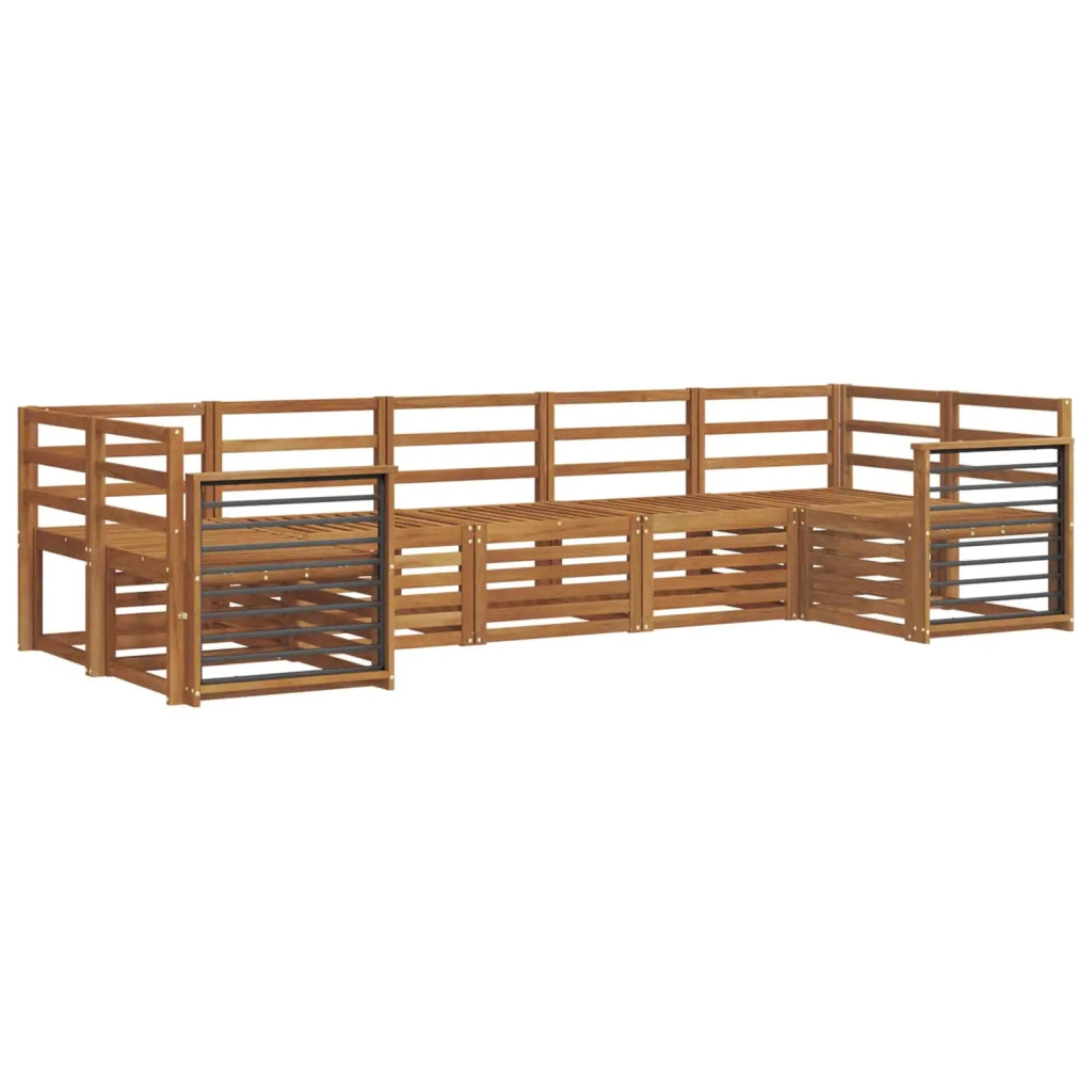 Set divani 7 pcs Naturale Legno di Acacia Massello 3375419