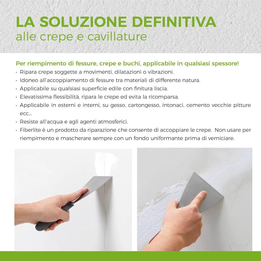 Aguaplast fiberlite stucco per crepe dinamiche e cavillature finitura liscia 200 ml