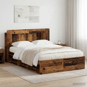 Telaio del letto con storage Legno antico 140 x 190 cm 3433490
