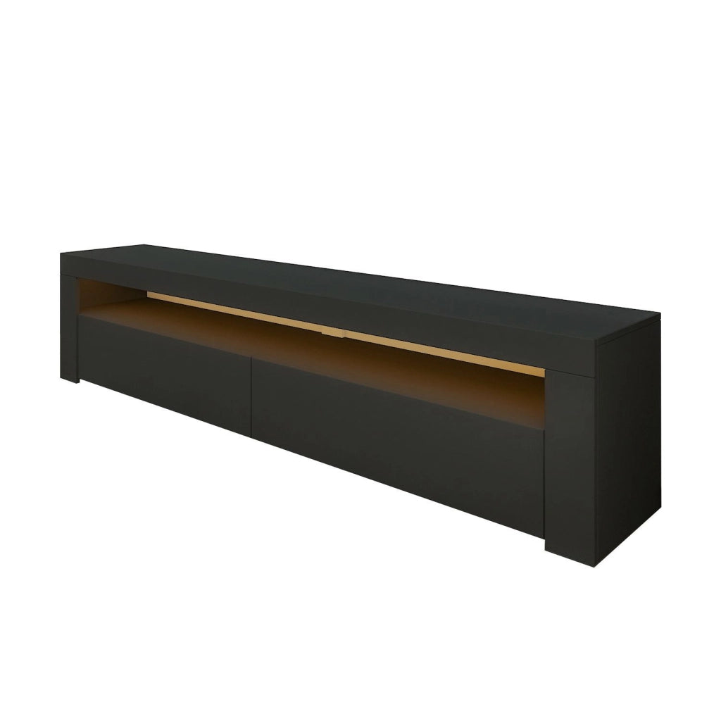 Porta TV in legno "Bati" - 150 x 36 x 46 cm - Grigio antracite